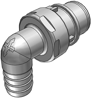 HFC23812 HFC23812 - Stecker PP mit Winkel-Schlauchtülle 12,7 mm ohne Absperrung