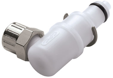 PMMD2104 - Multi-Mount Steckereinsatz Acetal mit Winkel-Klemmverschraubung 6,4 x 4,3 mm mit Absperrung