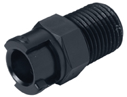 SMPTD02BLK - Submini.-Kupplung Acetal mit AG 1/8" NPT mit Absperrung, schwarz