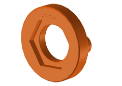PMRL36 - Orange Nylon Luer Color Coded Ring