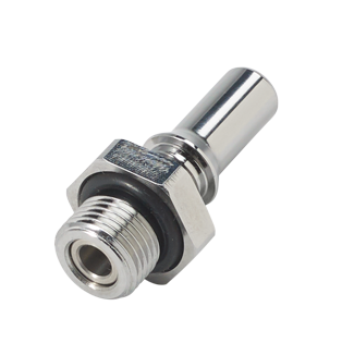 LQ2D4702REDV - Stecker MS-VC mit AG 1/8" BSPP mit Absperrung, rot, Non-Spill, FKM-Dichtung