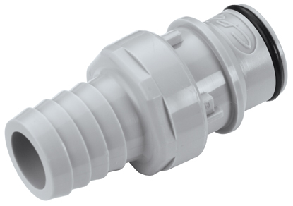 HFCD221012 - Stecker PP mit Schlauchtülle 15,9 mm mit Absperrung