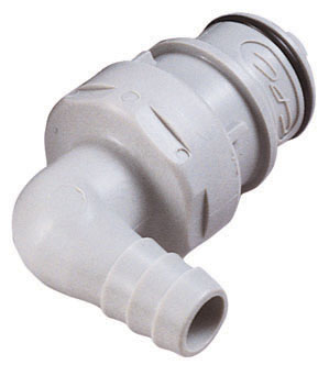 HFCD23612 - Stecker PP mit Winkel-Schlauchtülle 9,5 mm mit Absperrung