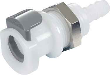 APC16004 - Kupplung Acetal Schott mit Schlauchtülle 6,4 mm ohne Absperrung