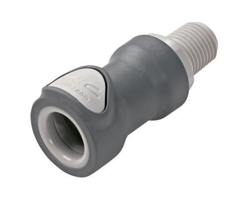 NS4D10004 - Kupplung PP mit konischem AG 1/4" NPT mit Absperrung, Non-Spill