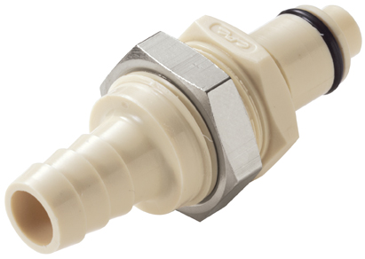 PLCD4200612 - Stecker PP Schott mit Schlauchtülle 9,5 mm mit Absperrung