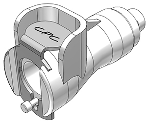 PMCD1701 - Kupplung Acetal mit Schlauchtülle 1,6 mm mit Absperrung
