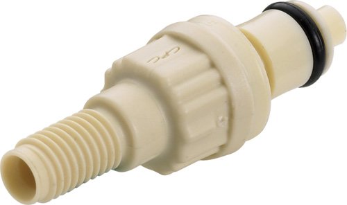 PMCD24042812 - Stecker PP mit 1/4-28 AG mit Absperrung