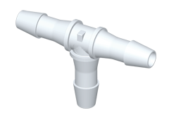 HT830 - T-Schlauchverbinder 6,4 mm, Nylon, weiß
