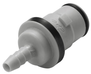 NS2D220212SMZ - Stecker PP mit Schlauchtülle 3,2 mm mit Absperrung, Non-Spill, Simriz®-Dichtung