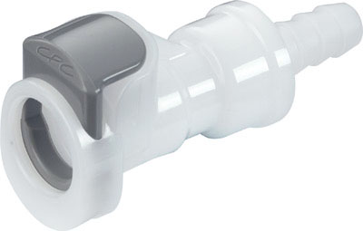 APC17004SH - Kupplung Acetal mit Schlauchtülle 6,4 mm ohne Absperrung