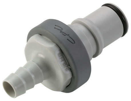 NS4D22006 - Stecker PP mit Schlauchtülle 9,5 mm mit Absperrung, Non-Spill