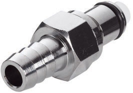LCD22006 - Stecker MS-VC mit Schlauchtülle 9,5 mm mit Absperrung