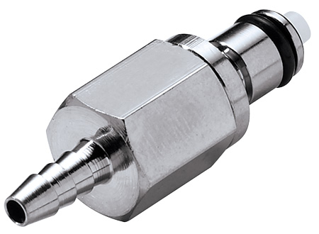 19400 19400 - Stecker MS-VC mit Schlauchtülle 3,2 mm mit Absperrung, NSF (MCD2202 NSF)