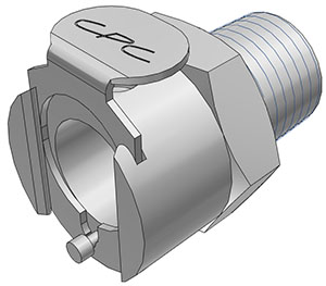 LCD10004 - Kupplung MS-VC mit konischem AG 1/4" NPT mit Absperrung