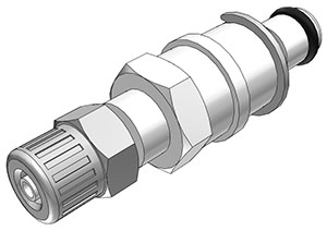 PMM2004 - Multi-Mount Steckereinsatz Acetal mit Klemmverschraubung 6,4 x 4,3 mm ohne Absperrung