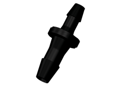 HSR8631 - Gerader Schlauchverbinder, reduzierend, 6,4 mm auf 4,8 mm, Nylon, schwarz