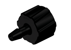 LM3131 - MALE LUER 3/32 HB BLACK NYLON