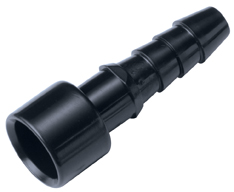 TFF02 - 3,2 mm Kuppl. Einsatz ohne Absperrung aus Acetal (schwarz)