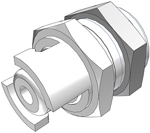 SMMPMM3 - Submini.-Stecker Acetal, Schott mit 3,0 mm Schlauchtülle ohne Absperrung