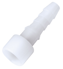 TFFD02MWHT - 3,2 mm Kuppl. Einsatz mit Absperrung aus Acetal (weiß)