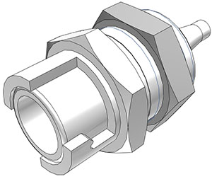 SMFPMM3 - Submini.-Kupplung Acetal, Schott mit 3,0 mm Schlauchtülle ohne Absperrung