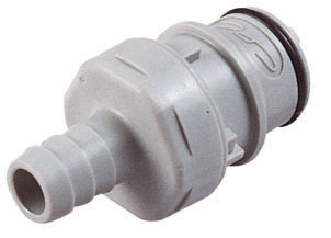 65500 - Stecker PP mit Schlauchtülle 9,5 mm ohne Absperrung, NSF (HFC22612 NSF)