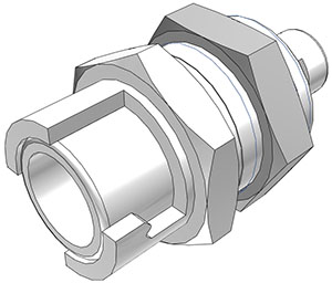 SMFPM01 - Submini.-Kupplung Acetal, Schott mit 1,6 mm Schlauchtülle ohne Absperrung