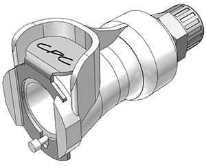 PLCD13004 - Kupplung Acetal mit Klemmverschraubung 6,4 x 4,3 mm mit Absperrung