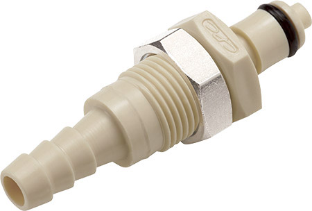 PMCD420412 - Stecker PP Schott mit Schlauchtülle 6,4 mm mit Absperrung