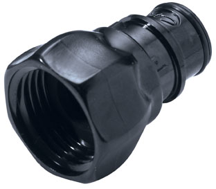 HFCD261257GHT - Stecker PSU mit Innengewinde 3/4" GHT ohne Absperrung, schwarz  UV-beständig