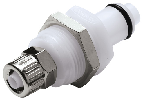 PLCD40004 - Stecker Acetal Schott/Klemmverschraub. 6,4 x 4,3 mm mit Absperrung