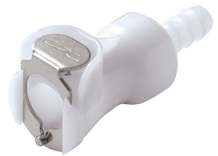 PLCD17004 - Kupplung Acetal mit Schlauchtülle 6,4 mm mit Absperrung
