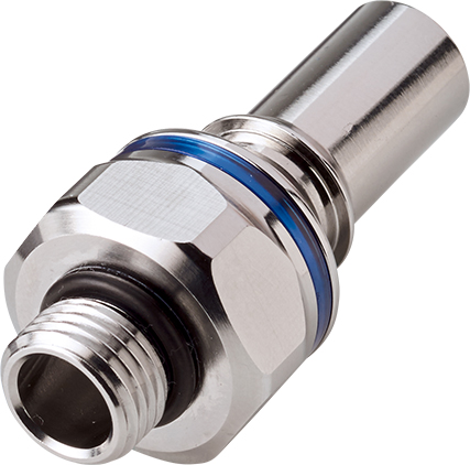 LQ6D46006BLU - Stecker MS-VC mit AG 3/8 SAE-6 mit Absperrung, blau, Non-Spill
