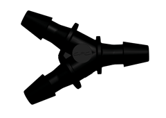 HY231 - Y-Schlauchverbinder 1,6 mm, Nylon, schwarz