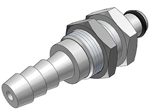 MC4204 - Stecker MS-VC Schott mit Schlauchtülle 6,4 mm ohne Absperrung