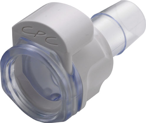 MPXK17803B25 - Kupplung Polycarbonat mit Schlauchtülle 12,7 mm Schlauch ID, Sperrvorrichtung