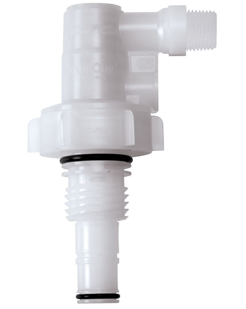 DQPRO120208202 - Entnahmekopf mit 1/2" NPT Anschluss, PP FKM-Dichtungen und Edelstahl 316 Feder