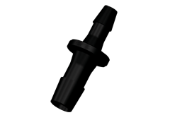 HSR12831 - Gerader Schlauchverbinder, reduzierend, 9,5 mm auf 6,4 mm, Nylon, schwarz