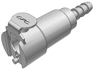 MCD1703 - Kupplung MS-VC mit Schlauchtülle 4,8 mm mit Absperrung