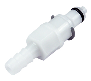 PMMD2204 - Multi-Mount Steckereinsatz Acetal mit Schlauchtülle 6,4 mm mit Absperrung,