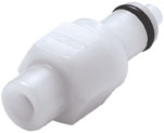 PMCD281032 - Stecker Acetal mit 10-32 UNF IG mit Absperrung
